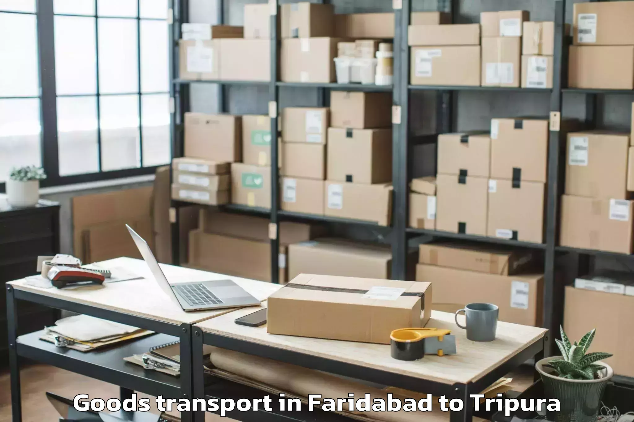 Discover Faridabad to Sonamura Goods Transport